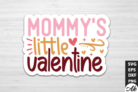 Mommy's little valentine SVG Stickers SVG akazaddesign 