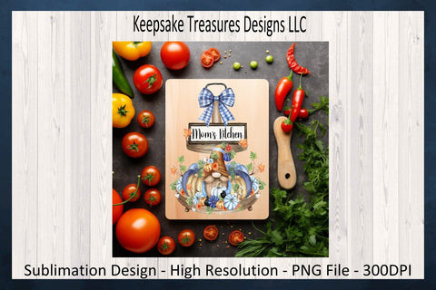 Mom's Kitchen, Fall Gnome Tiered Tray, Sublimation png Gnome, Digital Download Sublimation Keepsake Treasures Designs LLC. 