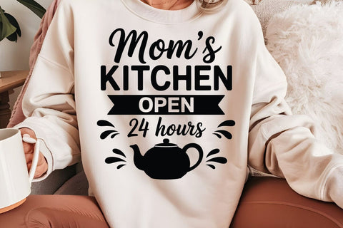 Moms Kitchen Open 24 Hours SVG Angelina750 