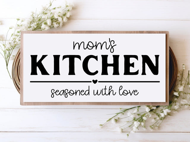 Mom's Kitchen Sign SVG SVG Caffeinated SVGs 