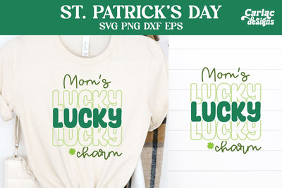 Mom's Lucky Charm SVG, St Patrick's Day SVG SVG Carla C Designs 
