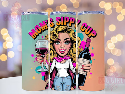 Mom’s Sippy Cup 20oz Tumbler, Wine Lover Mom Quote, Mom’s Sippy Cup Wrap, Comedy Sublimation Design, 20oz Tumbler Wrap, Sublimation Design PNG, Funny Gift Sublimation SvggirlplusArt 