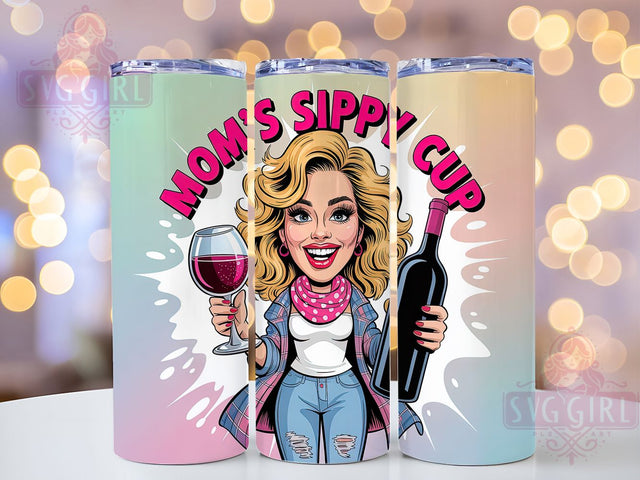 Mom’s Sippy Cup 20oz Tumbler, Wine Lover Mom Quote, Mom’s Sippy Cup Wrap, Comedy Sublimation Design, 20oz Tumbler Wrap, Sublimation Design PNG, Funny Gift Sublimation SvggirlplusArt 