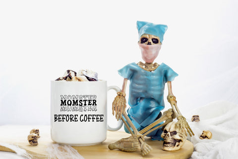 Momster Before Coffee | Funny SVG Cut File SVG August Sun Fire 