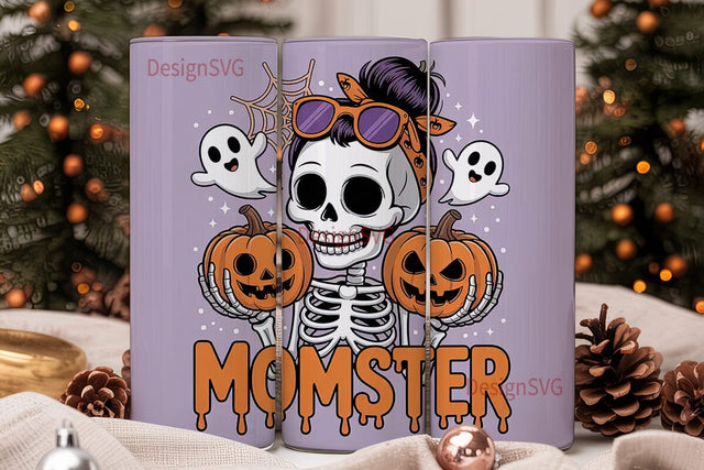 Momster Halloween 20oz Tumbler Wrap Sublimation DesignSVG 