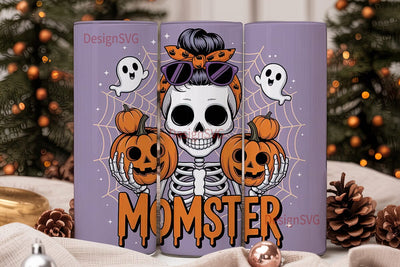 Momster Halloween 20oz Tumbler Wrap Sublimation DesignSVG 