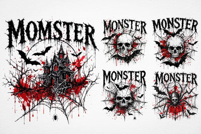 Momster Png, Funny Halloween Mom Png, Funny Halloween Png, Spooky Mama Png, Funny Mom Halloween Shirt Png, Scary Halloween, Spooky Vibes SVG DesignDestine 