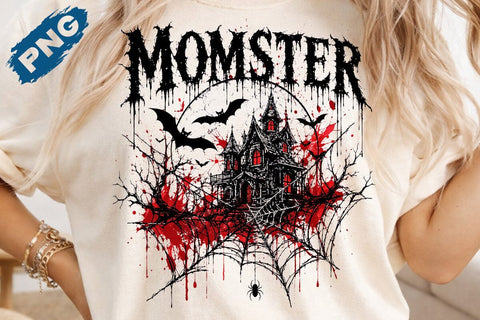 Momster Png, Funny Halloween Mom Png, Funny Halloween Png, Spooky Mama Png, Funny Mom Halloween Shirt Png, Scary Halloween, Spooky Vibes SVG DesignDestine 