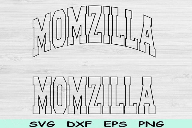 Momzilla Svg Cut File, Momzilla Png, Mom Svg Files For Cricut, Mother Svg, Mama Svg Mom Shirt Svg Block Wave Text Sublimation Digital Design SVG TiffsCraftyCreations 