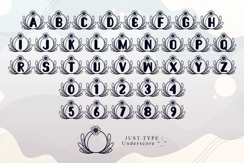 Monalitha Monogram Font Afandi Studio 