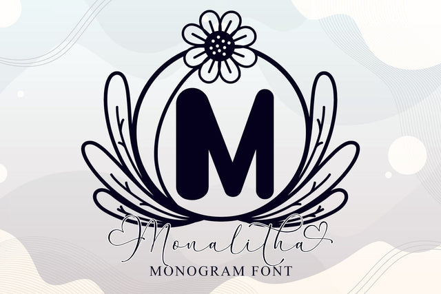 Monalitha Monogram Font Afandi Studio 