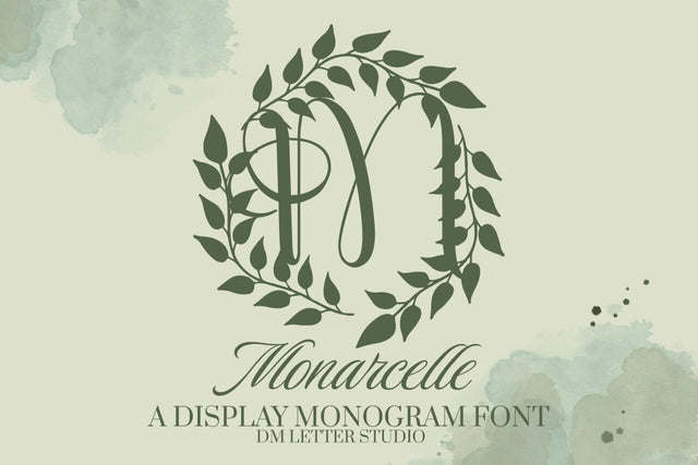 Monarcelle Monogram Font Font Dm Letter Studio 