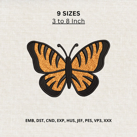 Monarch Butterfly Machine Embroidery Design – Orange Butterfly Embroidery File, Butterfly Insect Design Embroidery/Applique DESIGNS PatternFeed8 