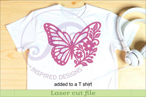 Monarch Butterfly Wall Art SVG, Modern Floral Butterfly SVG APInspireddesigns 