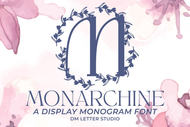 Monarchine Monogram Font Dm Letter Studio 
