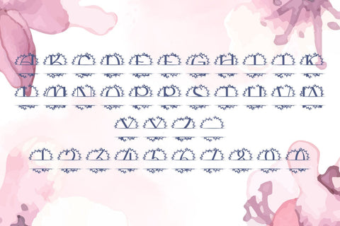 Monarchine Split Monogram Font Font Dm Letter Studio 