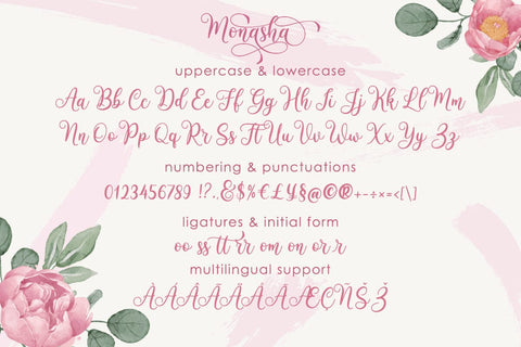 Monasha - Beauty Calligraphy Font studioalmeera 