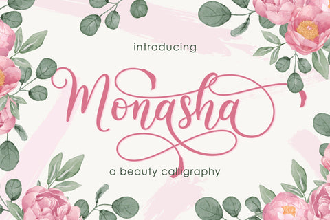 Monasha - Beauty Calligraphy Font studioalmeera 