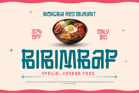 Moncbla - Korean Style Font Font twinletter 
