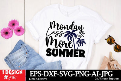 Monday Less More Summer SVG Cut File SVG Insomnia Std 