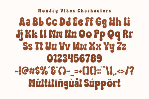 Monday Vibes - Retro Groovy Font Font Masyafi Studio 