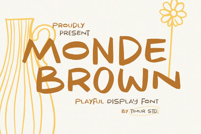 Monde Brown - Playful Display Font Font Timur type 