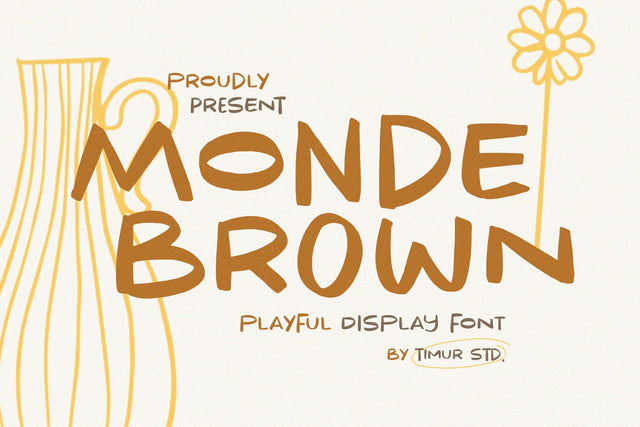Monde Brown - Playful Display Font Font Timur type 
