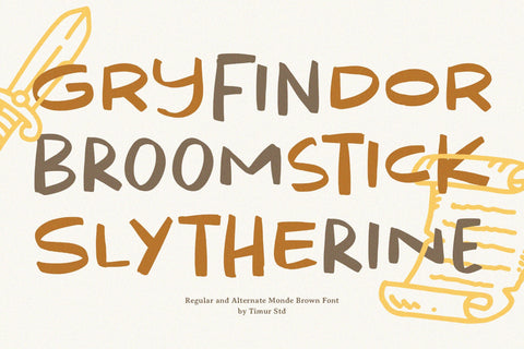 Monde Brown - Playful Display Font Font Timur type 