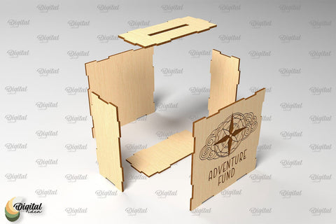 Money Bank Box SVG Bundle. Piggy Bank Laser Cut SVG Evgenyia Guschina 