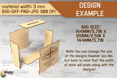 Money Bank Box SVG Bundle. Piggy Bank Laser Cut SVG Evgenyia Guschina 