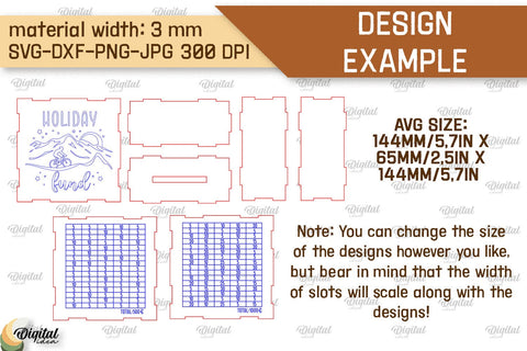 Money Bank Box SVG Bundle. Piggy Bank Laser Cut SVG Evgenyia Guschina 