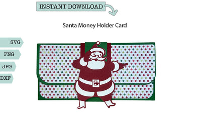 Money Card- Christmas Santa Card SVG Sharia Morton Designs 