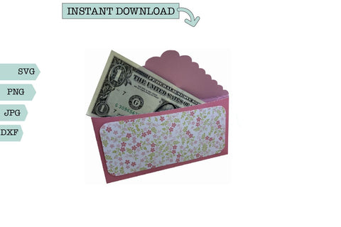 Money Card-Scalloped Money Envelope SVG Sharia Morton Designs 
