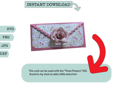Money Card-Scalloped Money Envelope SVG Sharia Morton Designs 