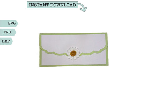 Money Gift Envelope 3D Daisy Floral SVG Sharia Morton Designs 