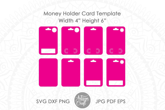 Money Holder Card SVG | Money Card SVG cut files SVG Artisan Craft SVG 