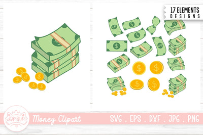 Money Illustration Clipart Bundle SVG dapiyupi store 