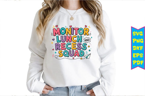 Monitor Lunch and Recess Squad PNG Design Sublimation Craftlabsvg24 