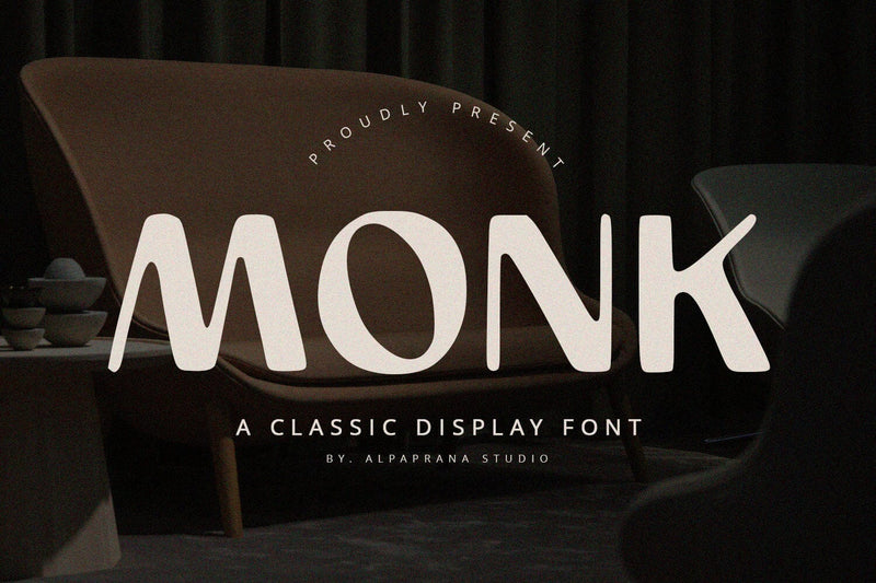 Monk - Display Font Font Alpaprana Studio 