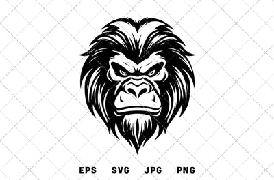 Monkey Baboon Head Mascot Graphics - JPG, SVG, PNG, EPS - Digital Download with Commercial License for Cricut, Silhouette, Scan N Cut Crafting SVG Loveleen Kaur 
