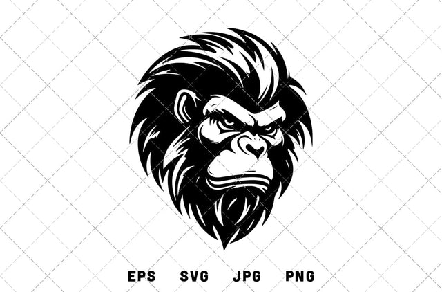 Monkey Baboon Head Mascot Graphics - JPG, SVG, PNG, EPS - Digital Download with Commercial License for Cricut, Silhouette, Scan N Cut Crafting SVG Loveleen Kaur 