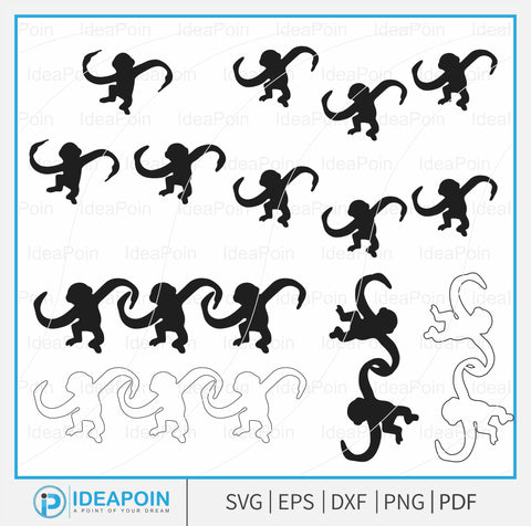 Monkey in barrel svg, barrel of monkey svg,Monkey silhouette svg, monkey Cricut,swinging monkey game svg,monkey svg, swinging monkey game SVG Dinvect 