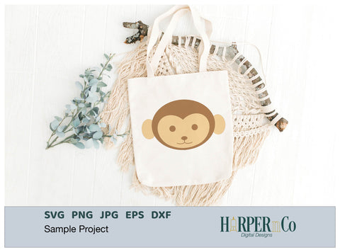 Monkey SVG PNG Cut EPS File SVG HarperNCo 