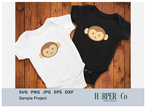 Monkey SVG PNG Cut EPS File SVG HarperNCo 