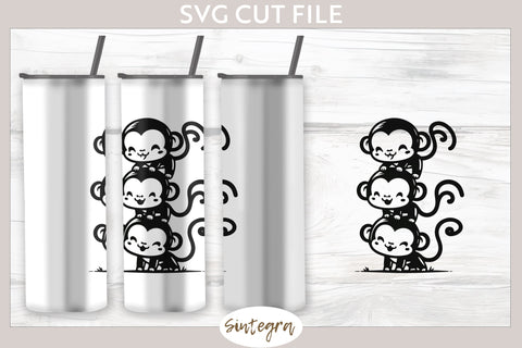 Monkeys Pile v1 SVG Cut File SVG Sintegra 
