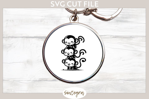 Monkeys Pile v1 SVG Cut File SVG Sintegra 