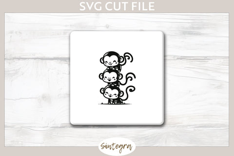 Monkeys Pile v1 SVG Cut File SVG Sintegra 