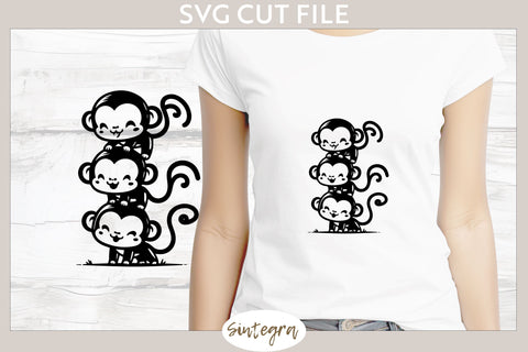 Monkeys Pile v1 SVG Cut File SVG Sintegra 