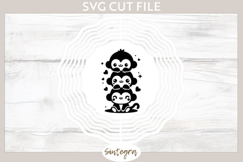 Monkeys Pile v2 SVG Cut File SVG Sintegra 