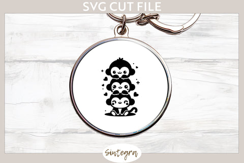 Monkeys Pile v2 SVG Cut File SVG Sintegra 